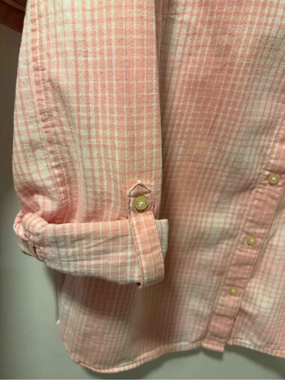 Tommy Hilfiger Pink & White Gingham Check Button-Up Shirt - Size L/G - Picture 4 of 8